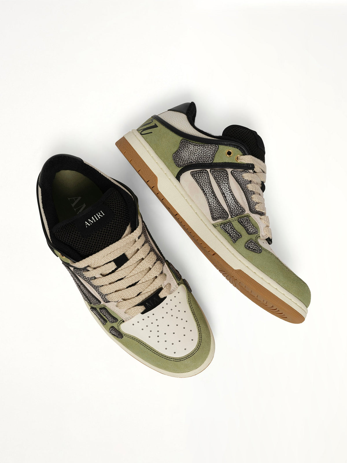 XL Skel Top Low Sneaker in Green Tea Top View | AMIRI