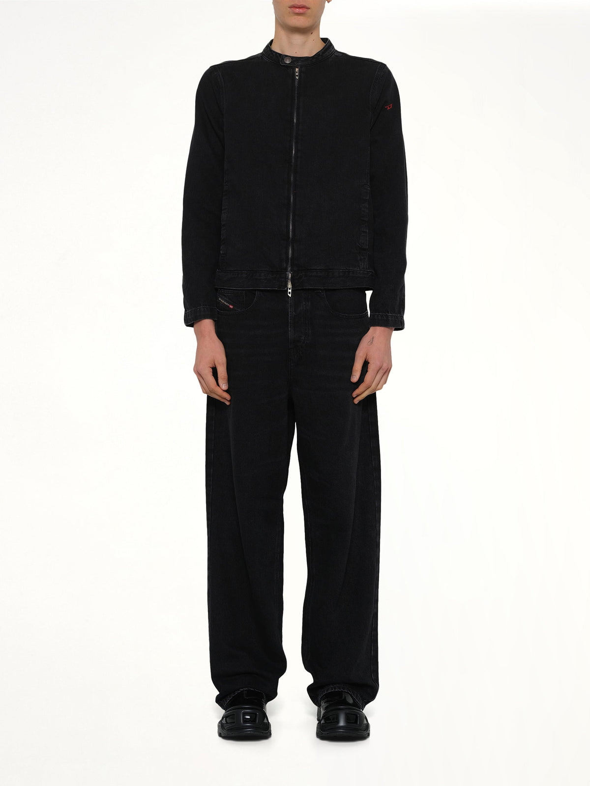 D-GLORY Denim Jacket in Black
