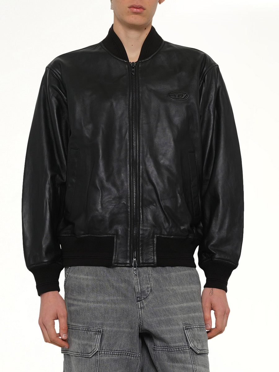 L-TYPE Leather Jacket in Black
