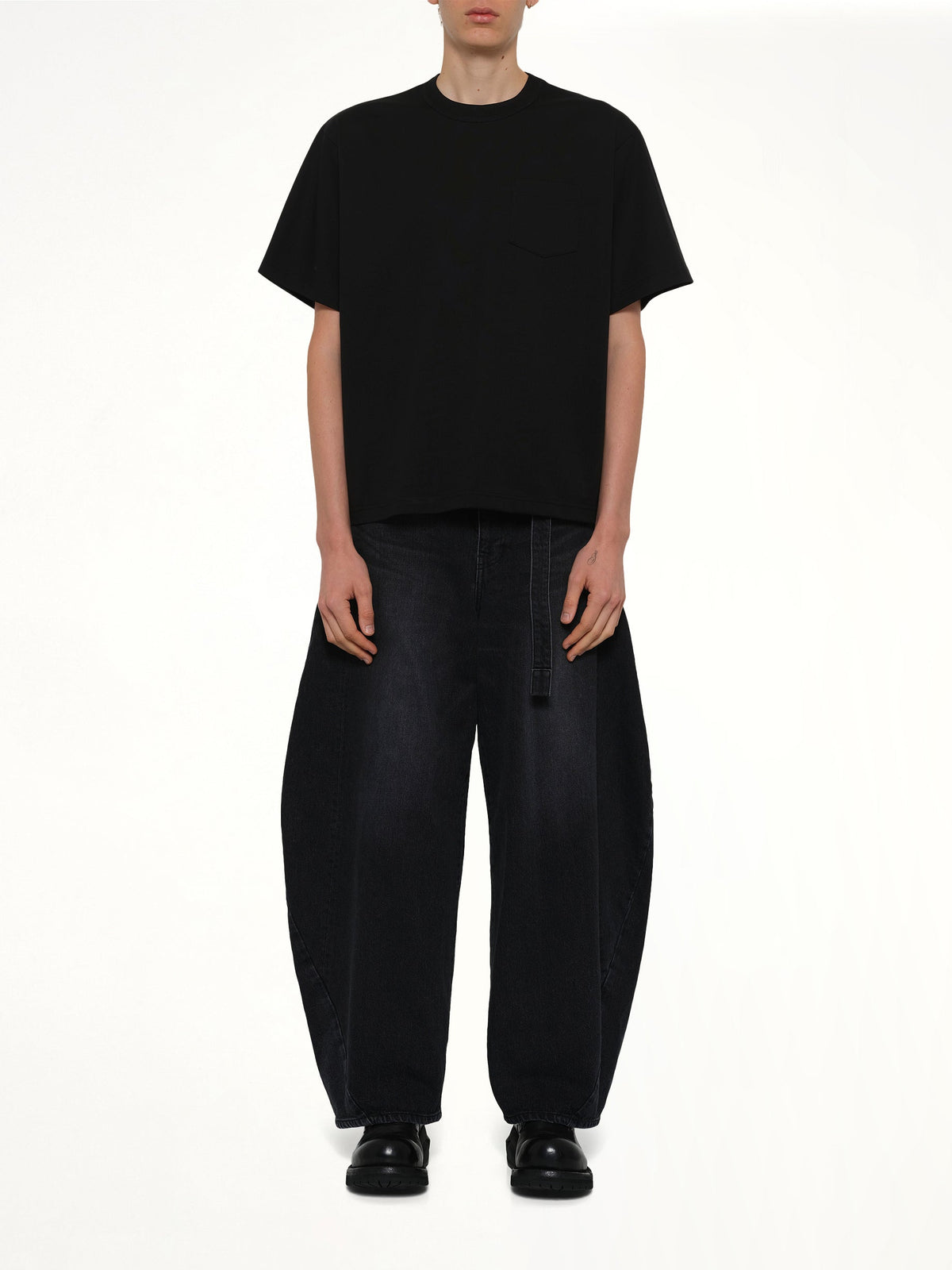 Cotton Jersey T-Shirt in Black