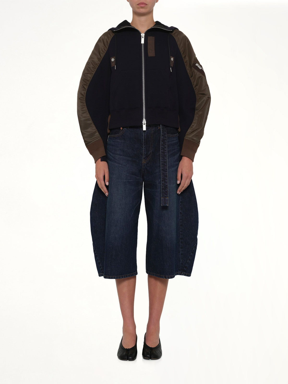 Sponge Sweat Twist Hoodie in Navy/Dark Khaki