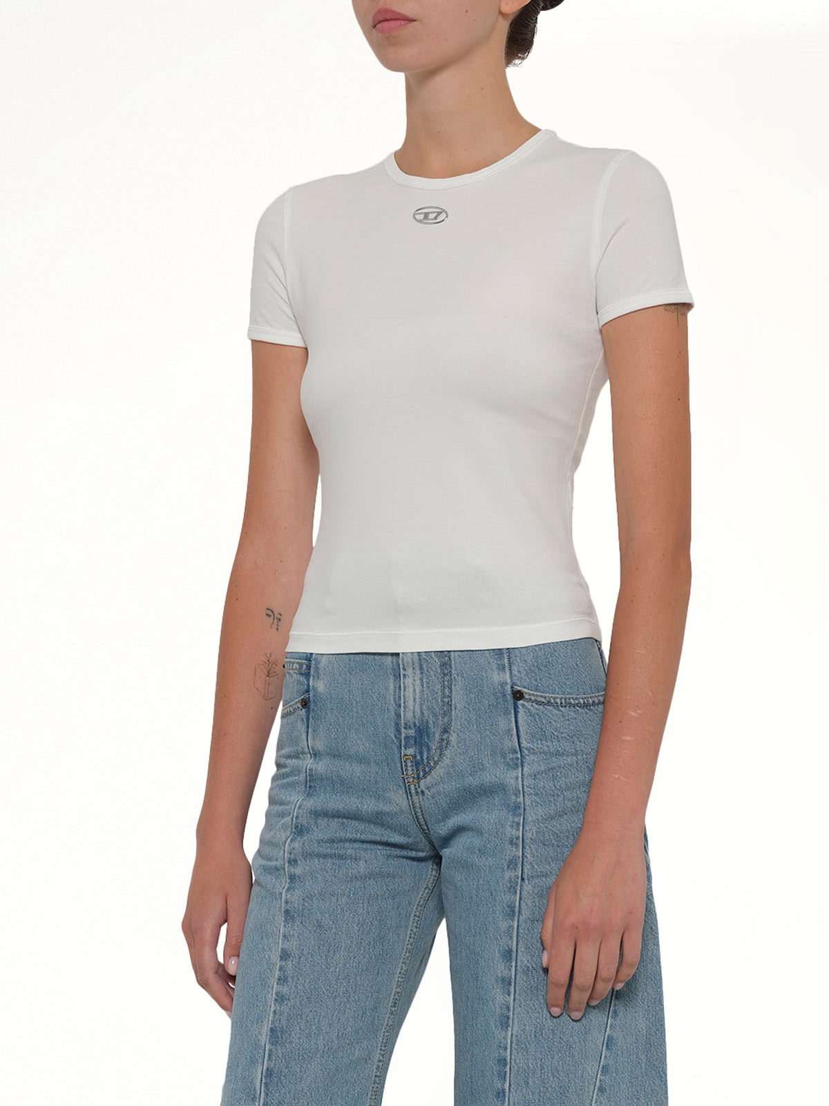 T-UNCUTIESLONG-OD T-Shirt in White