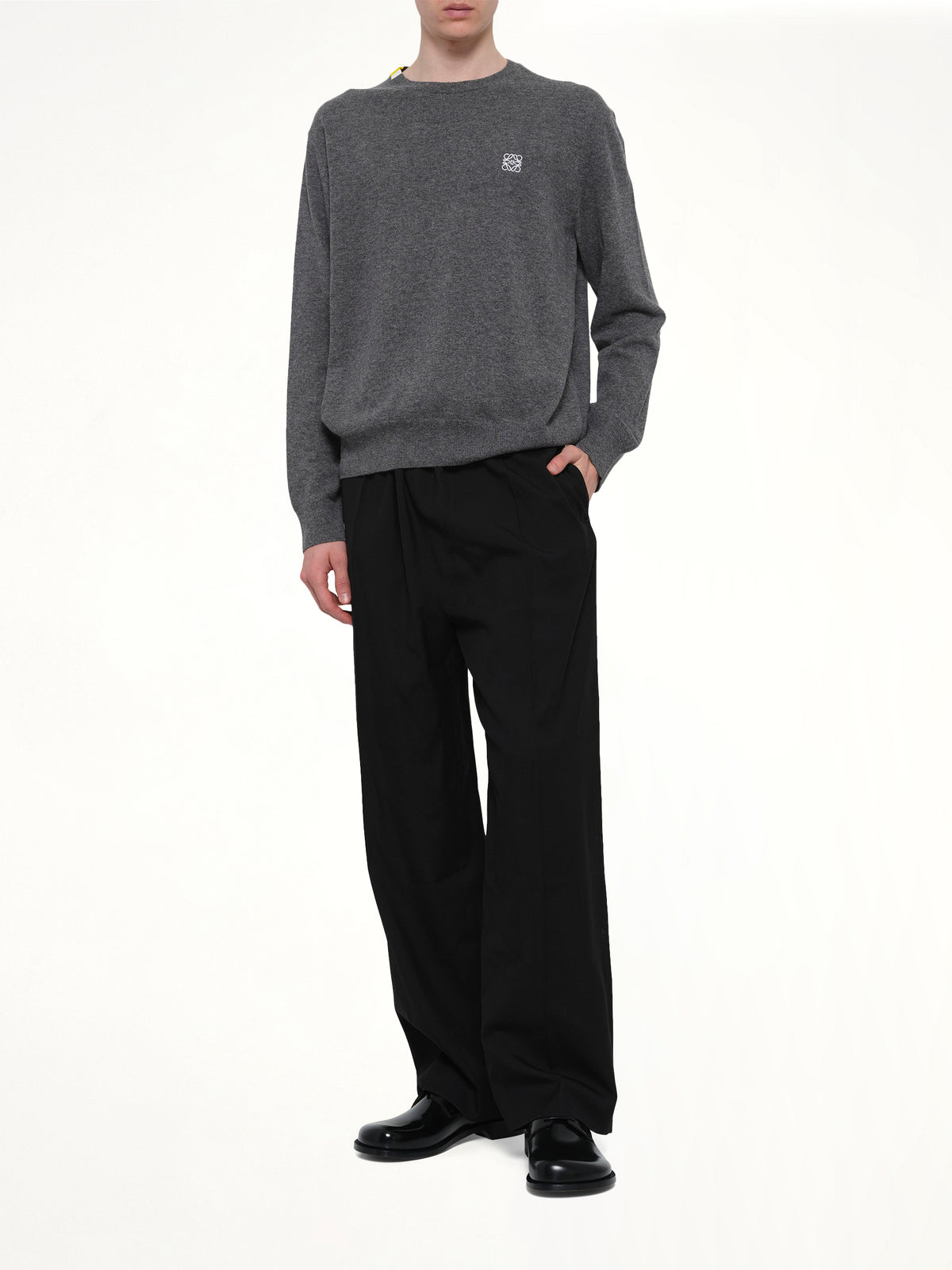 Anagram Knit Sweater in Grey