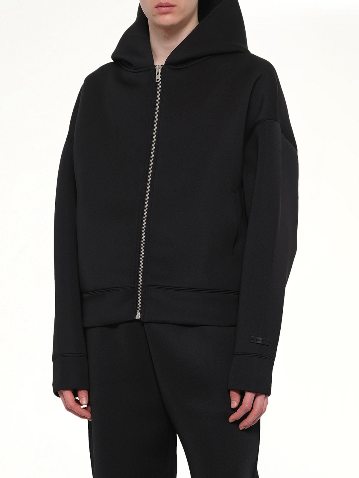 Scuba Zip Hood in Black