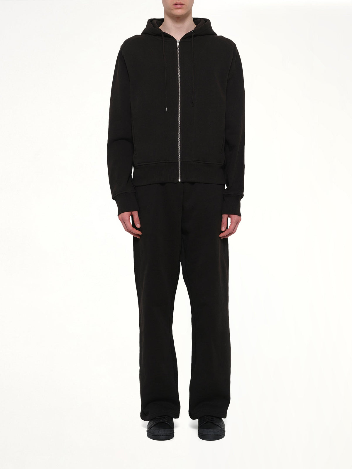 Slim Zip Up in Black