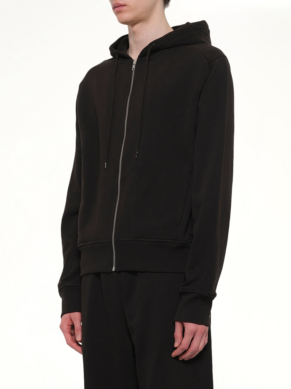 Slim Zip Up in Black