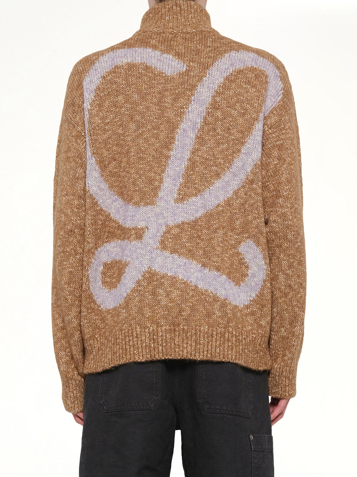 Zip-Up Cardigan in Beige