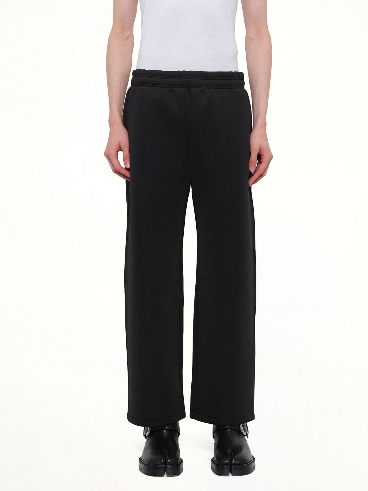 Straight Leg Scuba Sweatpants in Black