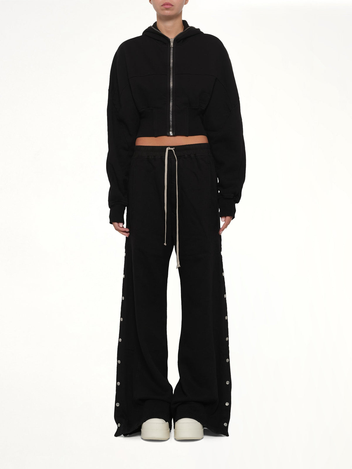 Wide Pusher Pants in Black