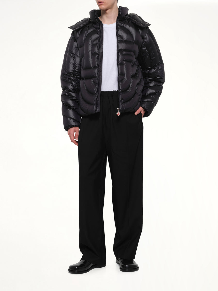 Quilted Puffer Jacket in Black
