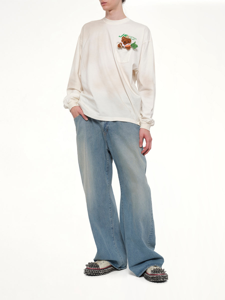 Floating Waist Denim Pants in Indigo