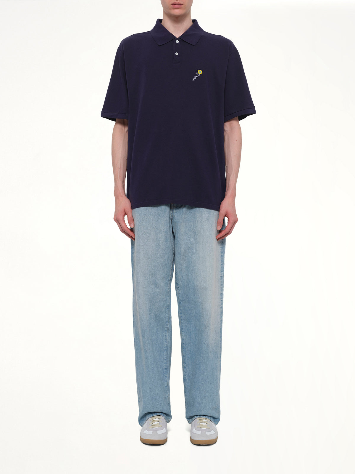 S/S Pique Polo in Navy