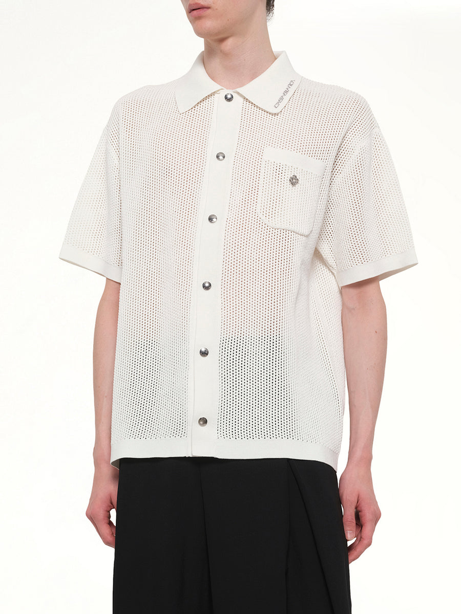 Mesh Shirt in White