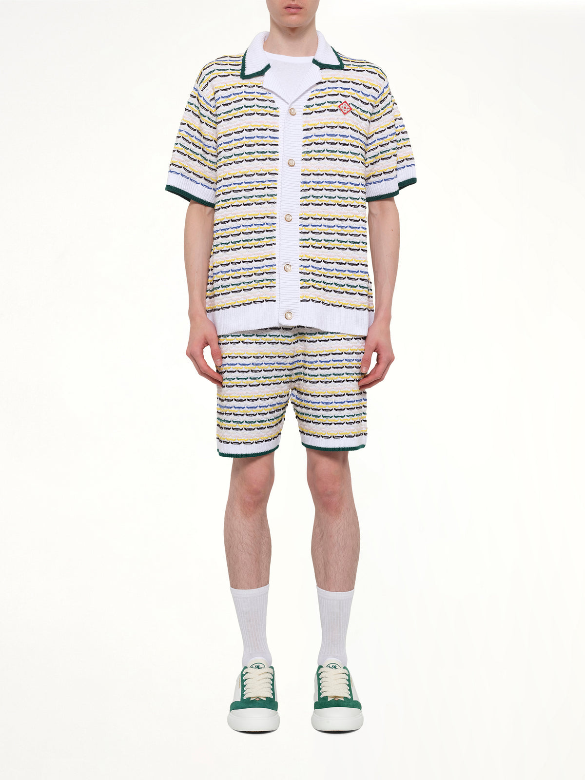 Tuck Stitch Shirt in White