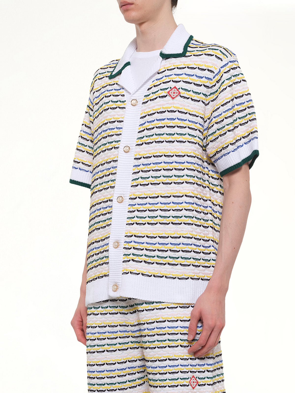 Tuck Stitch Shirt in White