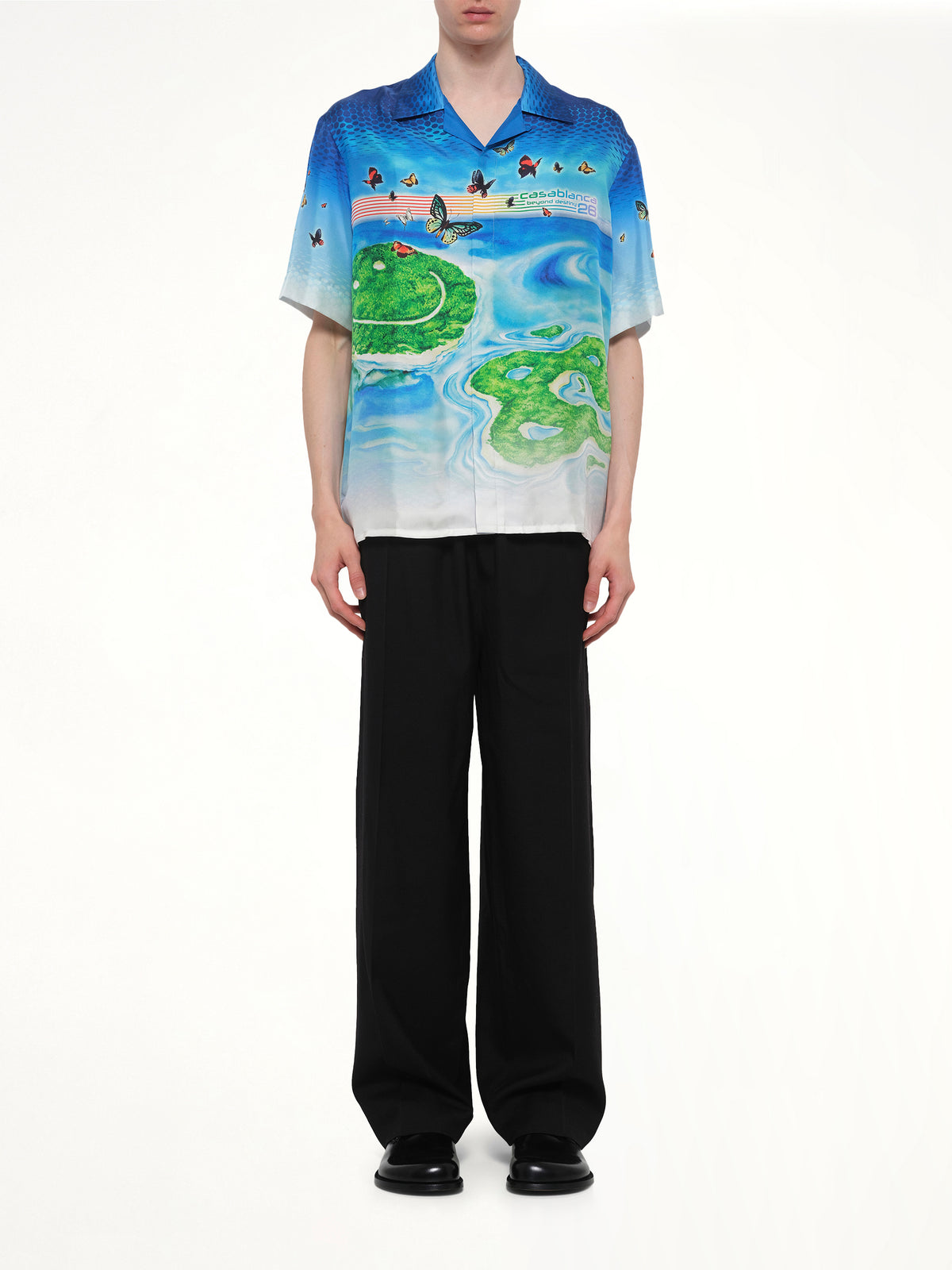 Beyond Destiny Cuban Collar SS Shirt in Blue