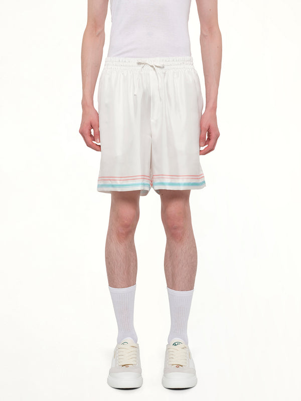 Dance Joy Silk Shorts in White