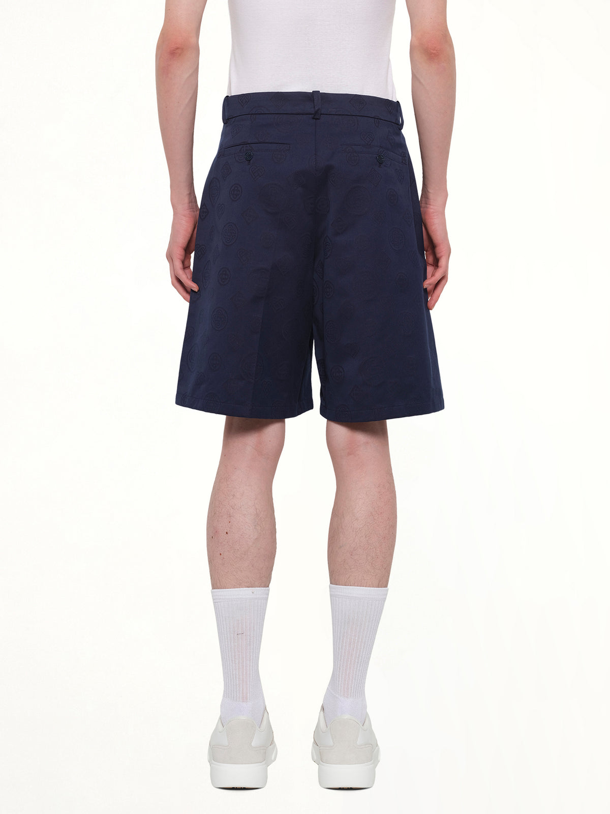 Monogram Shorts in Navy