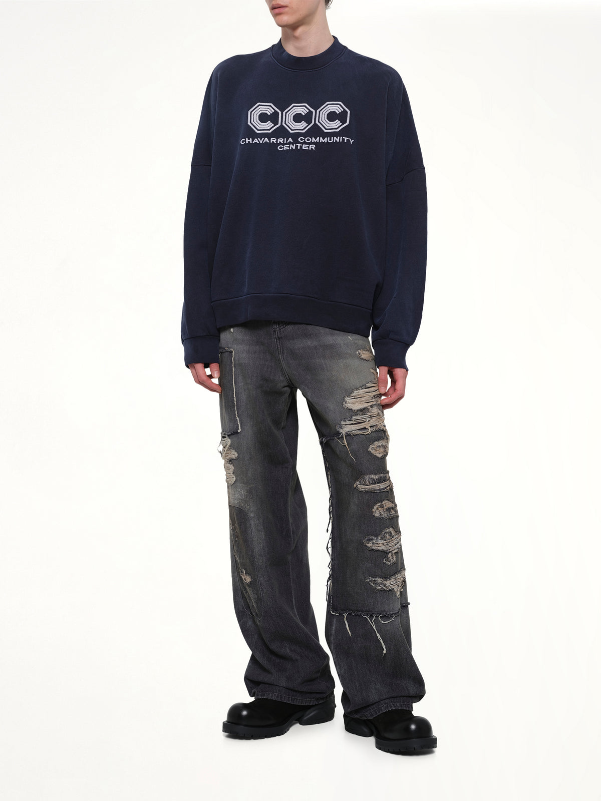 "CCC" Hooligan Sweatshirt in Peacoat