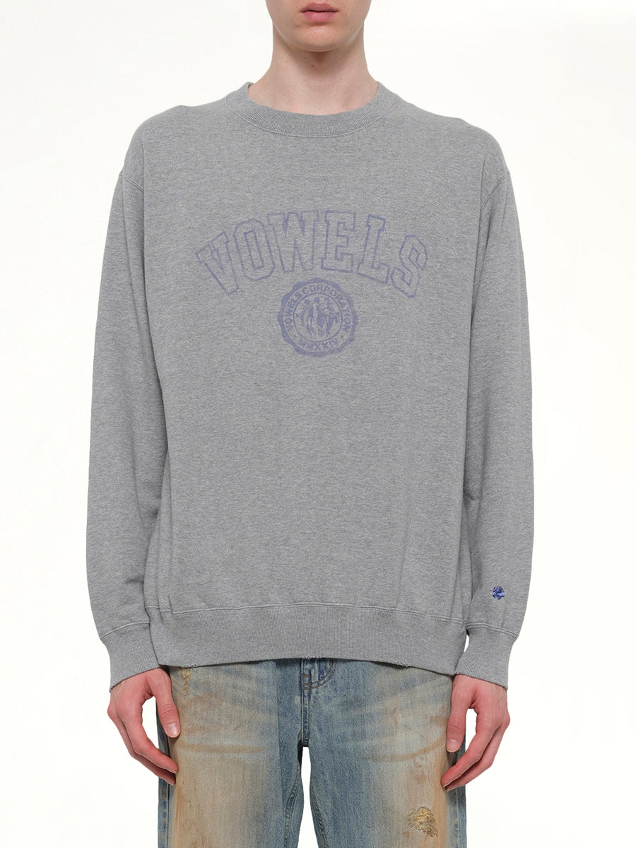 Faded Collegiate Sweatshirt in Grey Heather