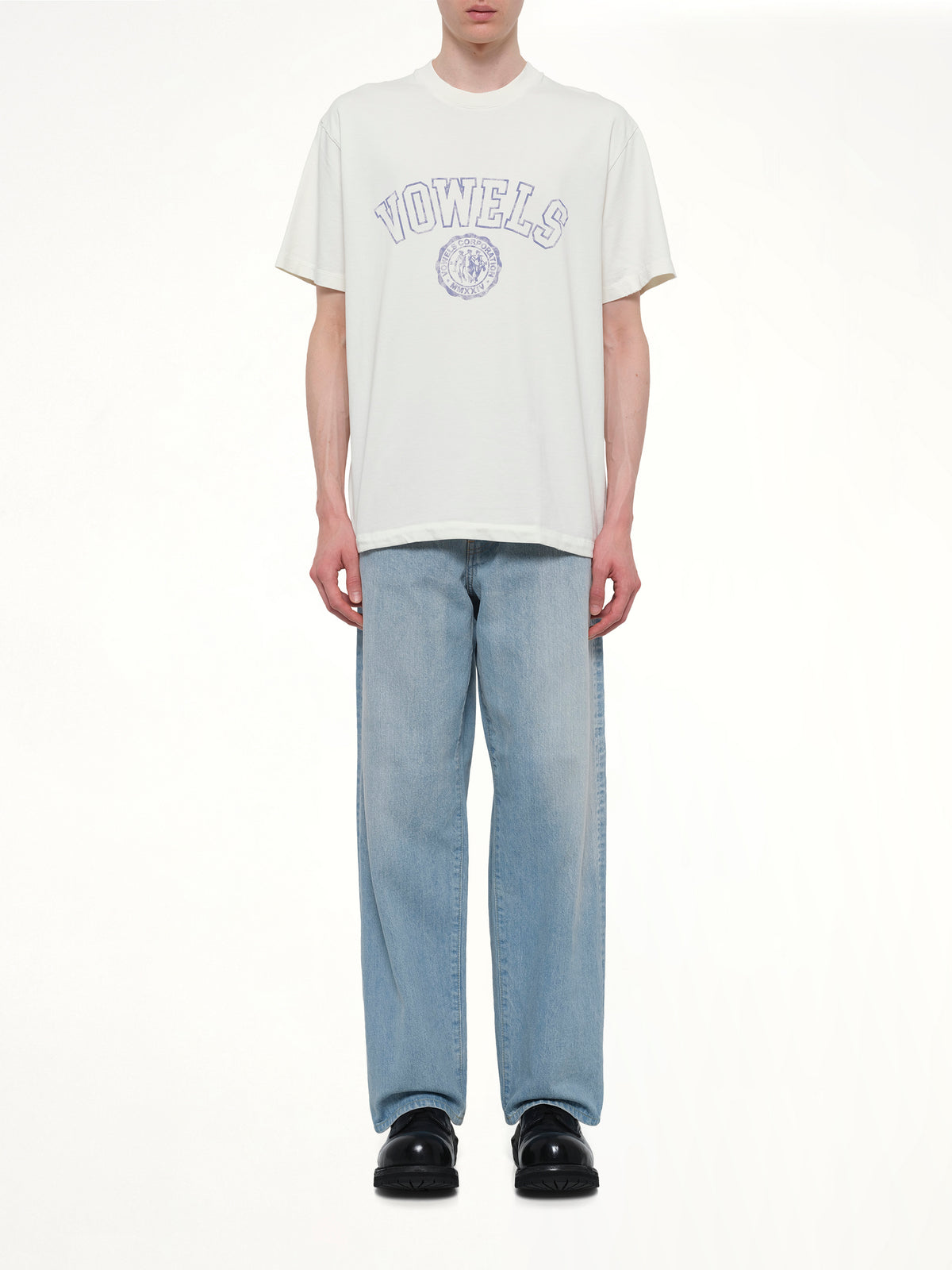Faded Collegiate T-Shirt in White