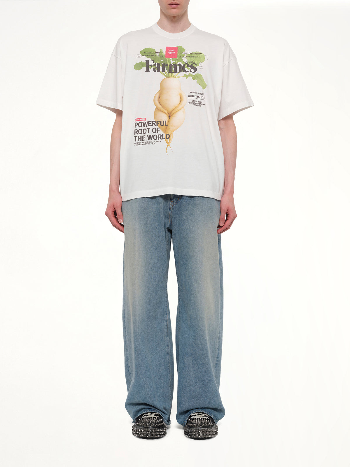 Farmes Magazine Cover T-Shirt in White