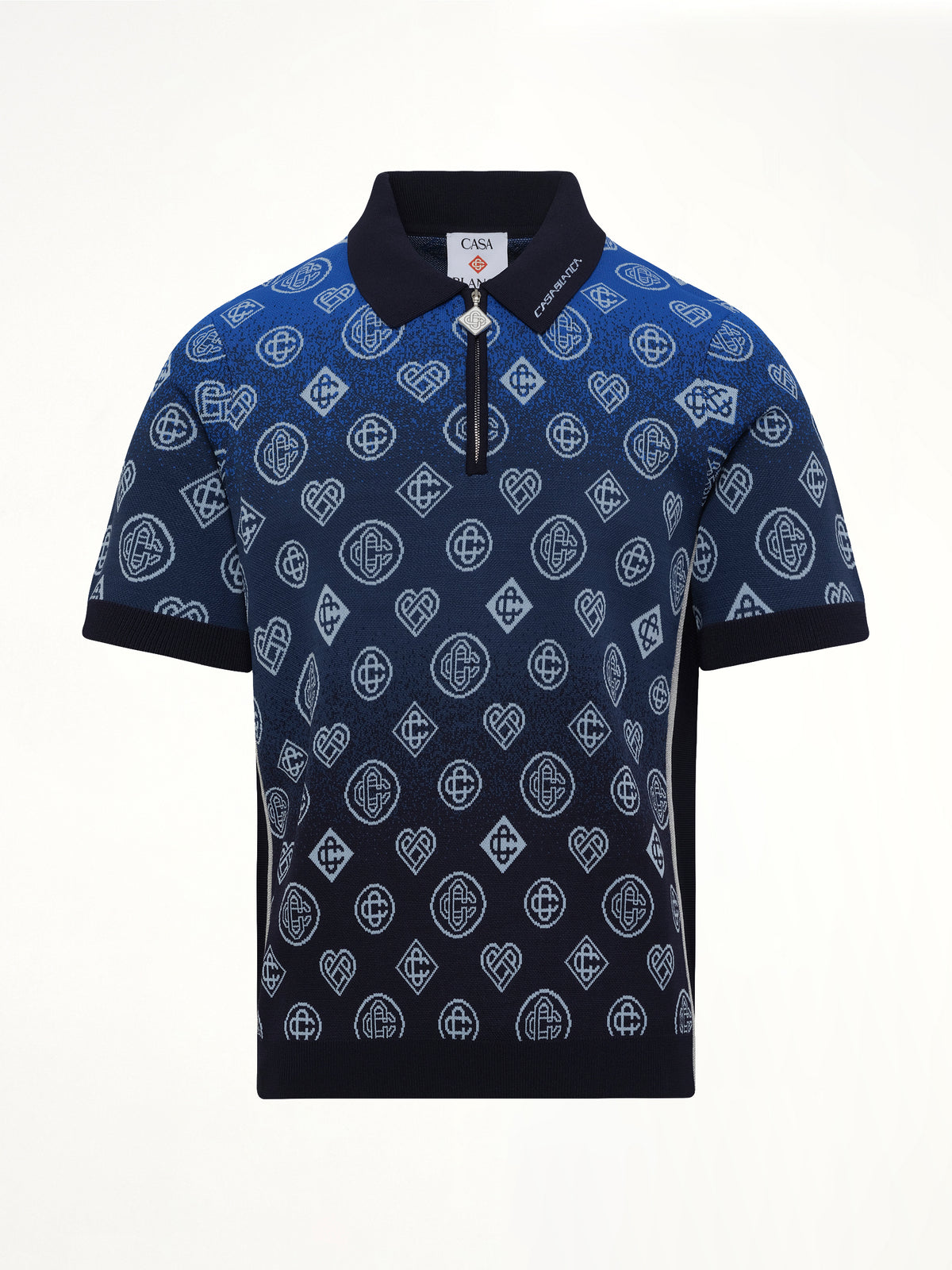 Gradient Monogram Polo Shirt in Blue