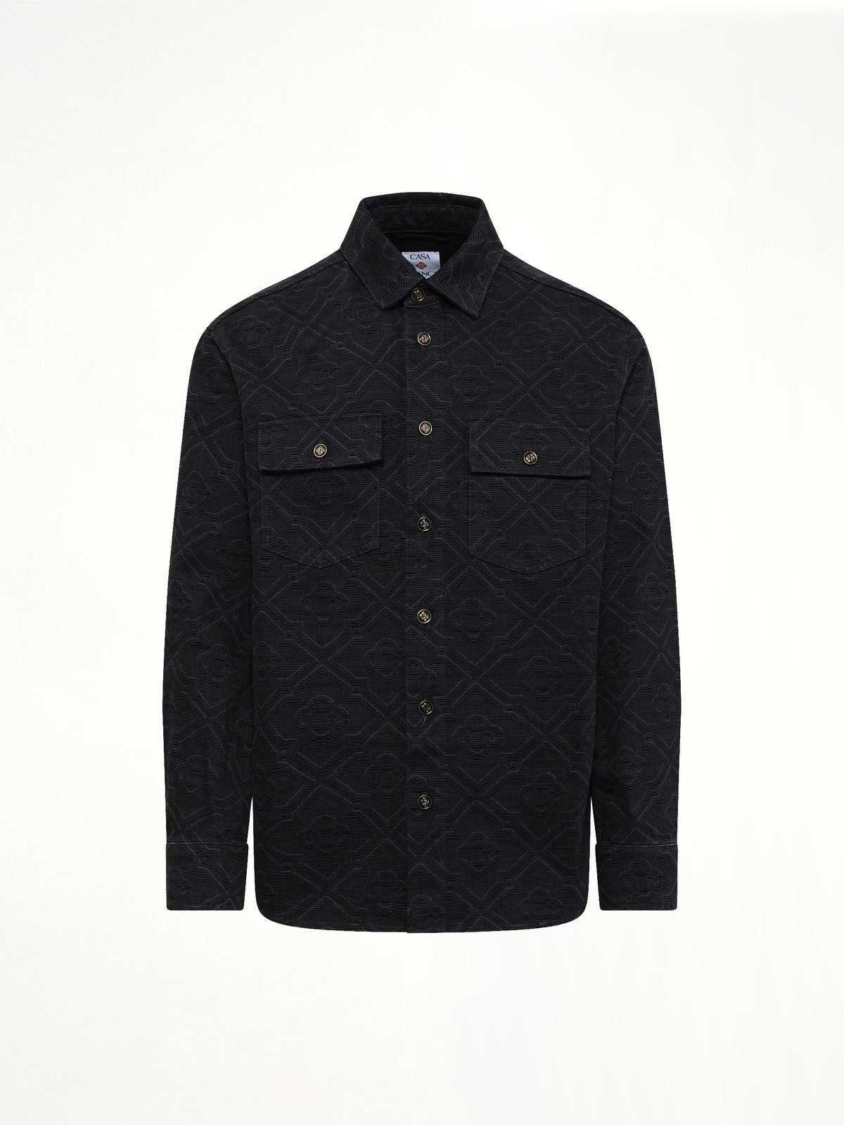 Laser Monogram Denim Shirt in Black