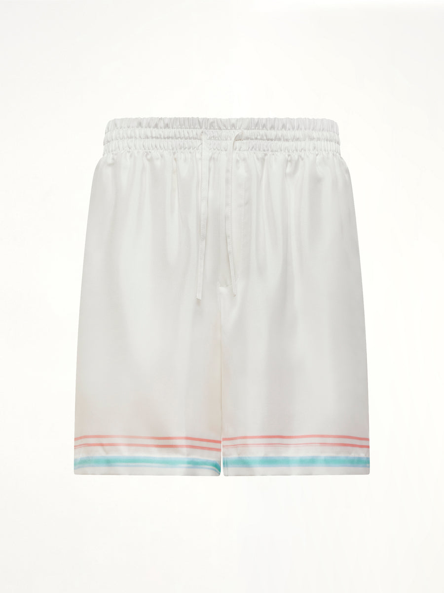 Dance Joy Silk Shorts in White