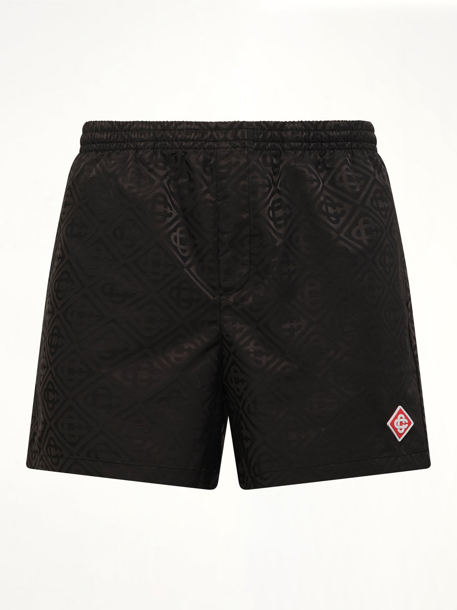 Jacquard Swim Shorts in Black