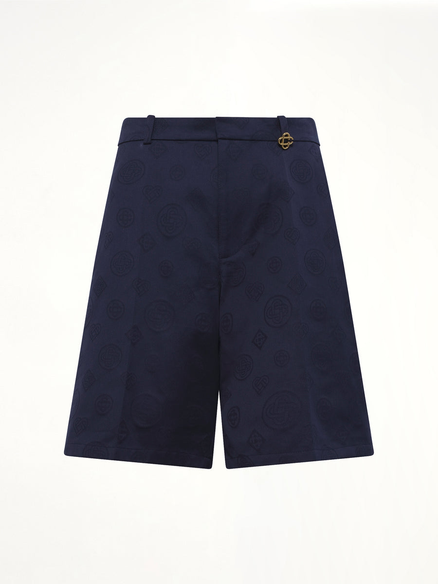 Monogram Shorts in Navy