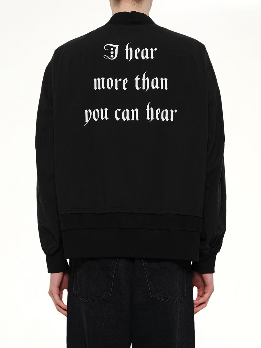 I Hear Bomber Jacket in Black