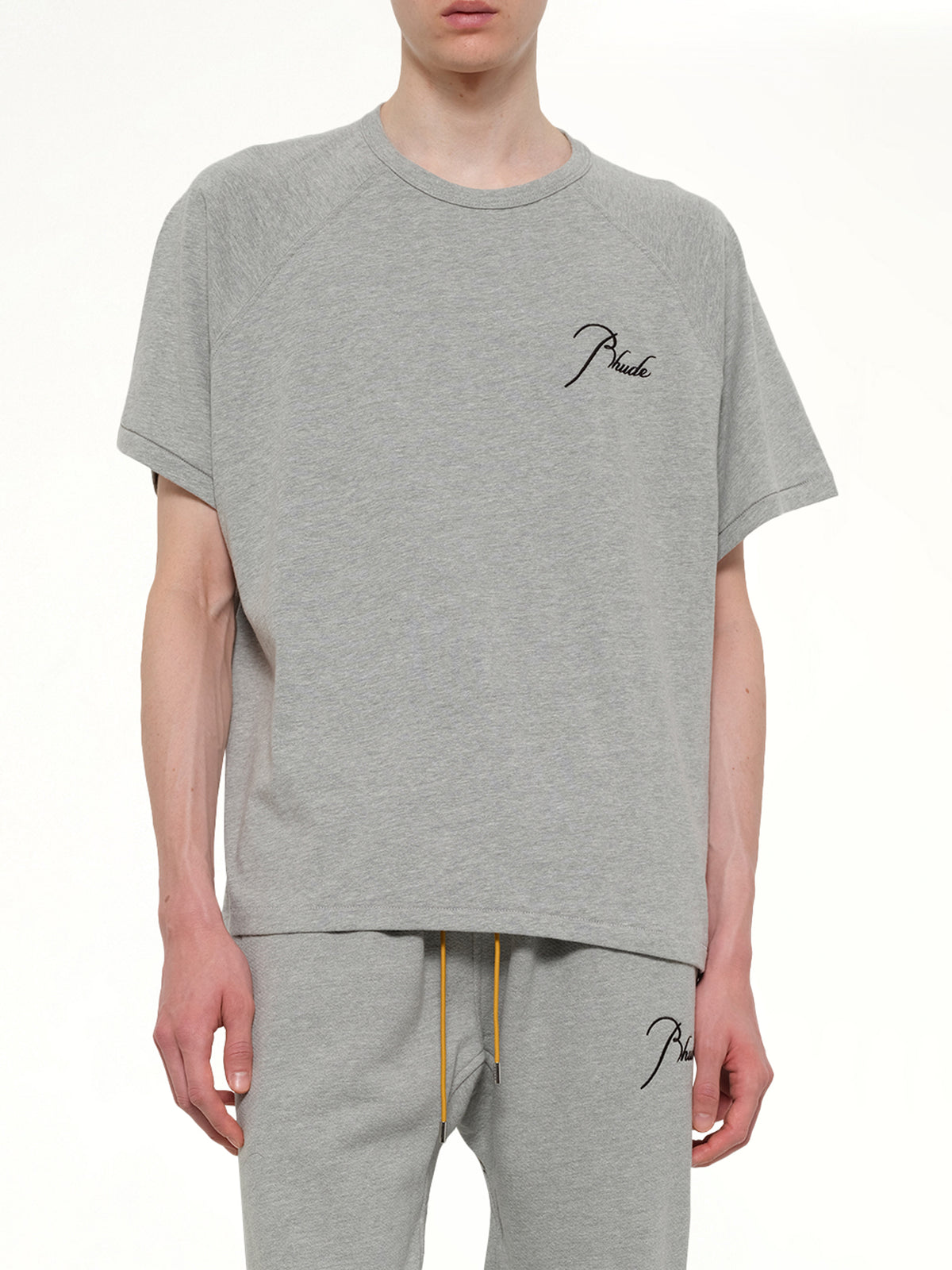 Classique Raglan T-Shirt in Heather Grey/Black