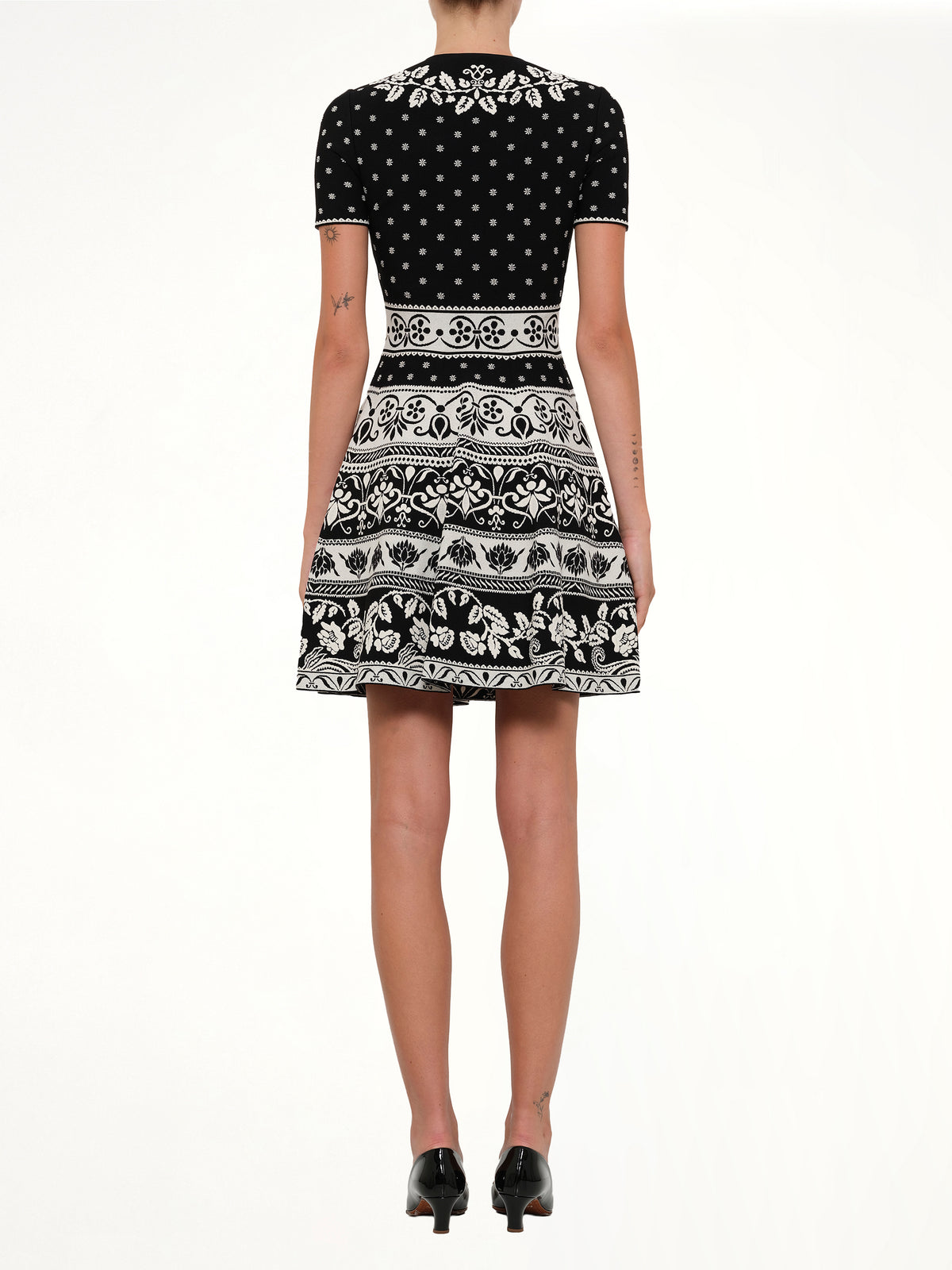 Floral Mini Dress in Black