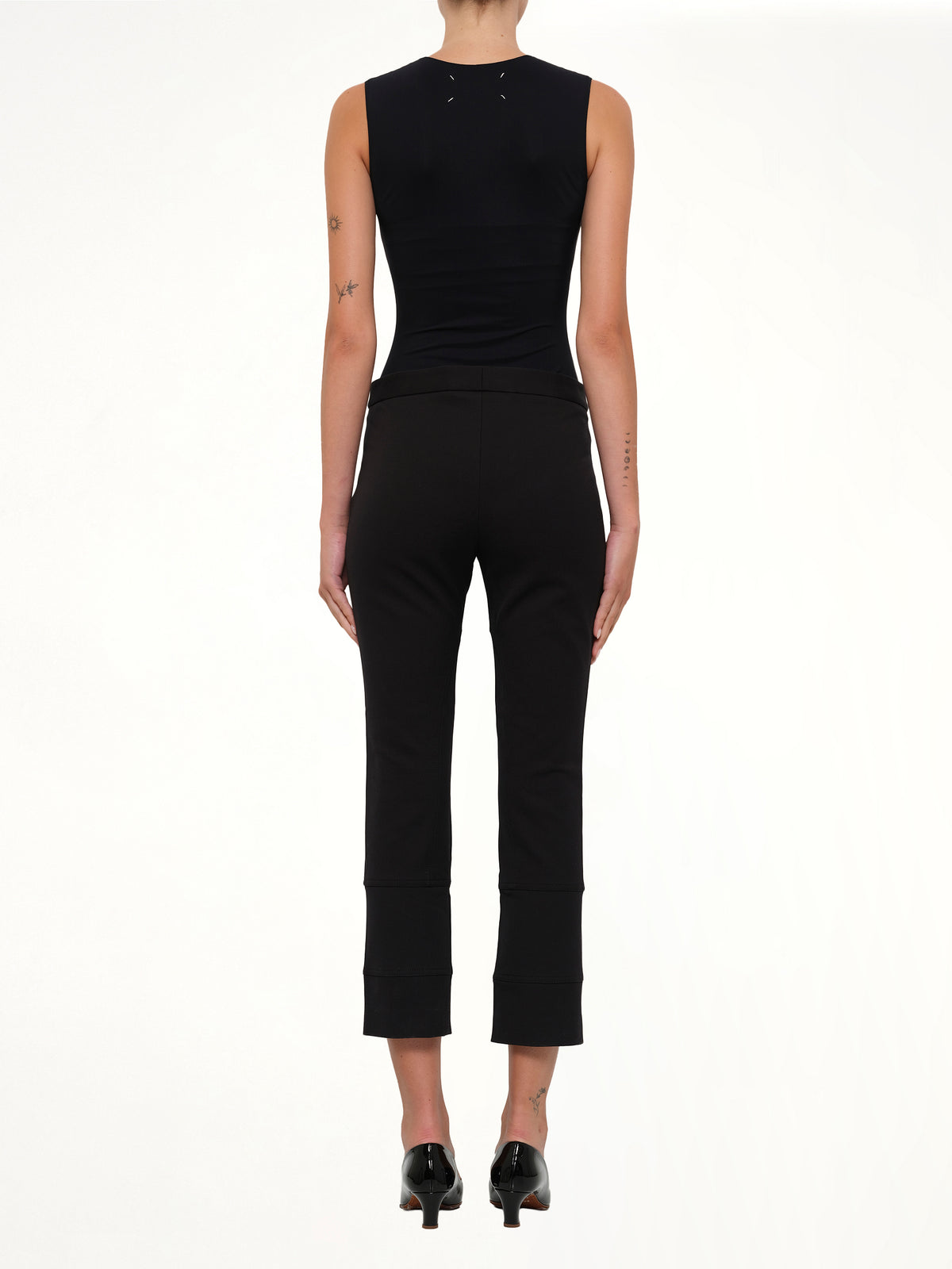 Fitted Zip Pants in Black