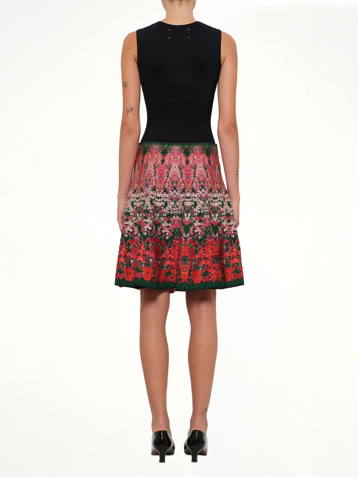 Flower Jacquard Mini Skirt in Multi