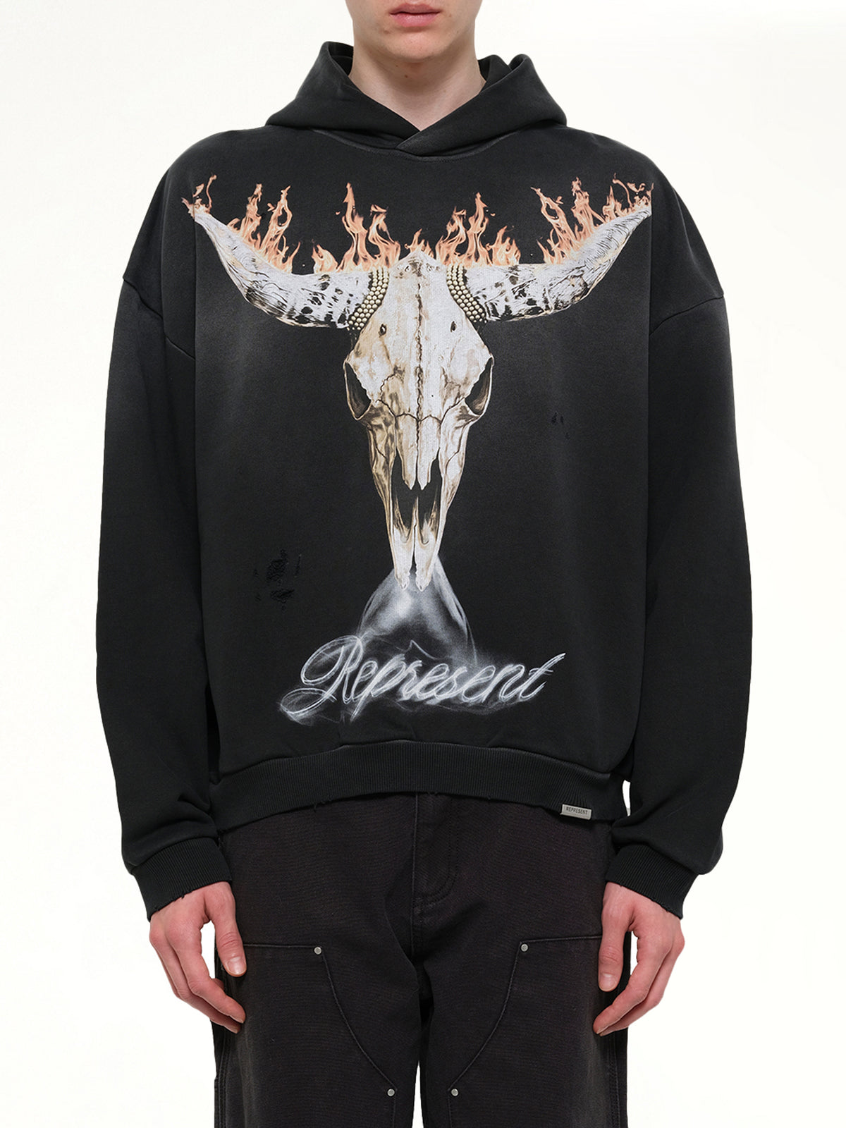 British Cowboys Hoodie in Stained Black