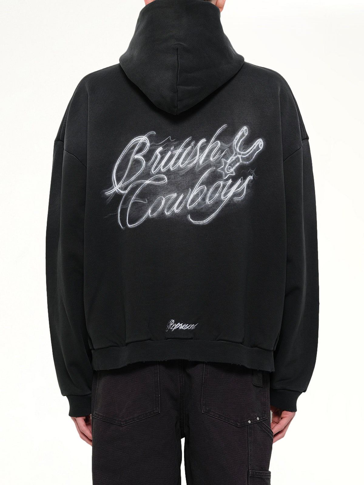 British Cowboys Hoodie in Stained Black