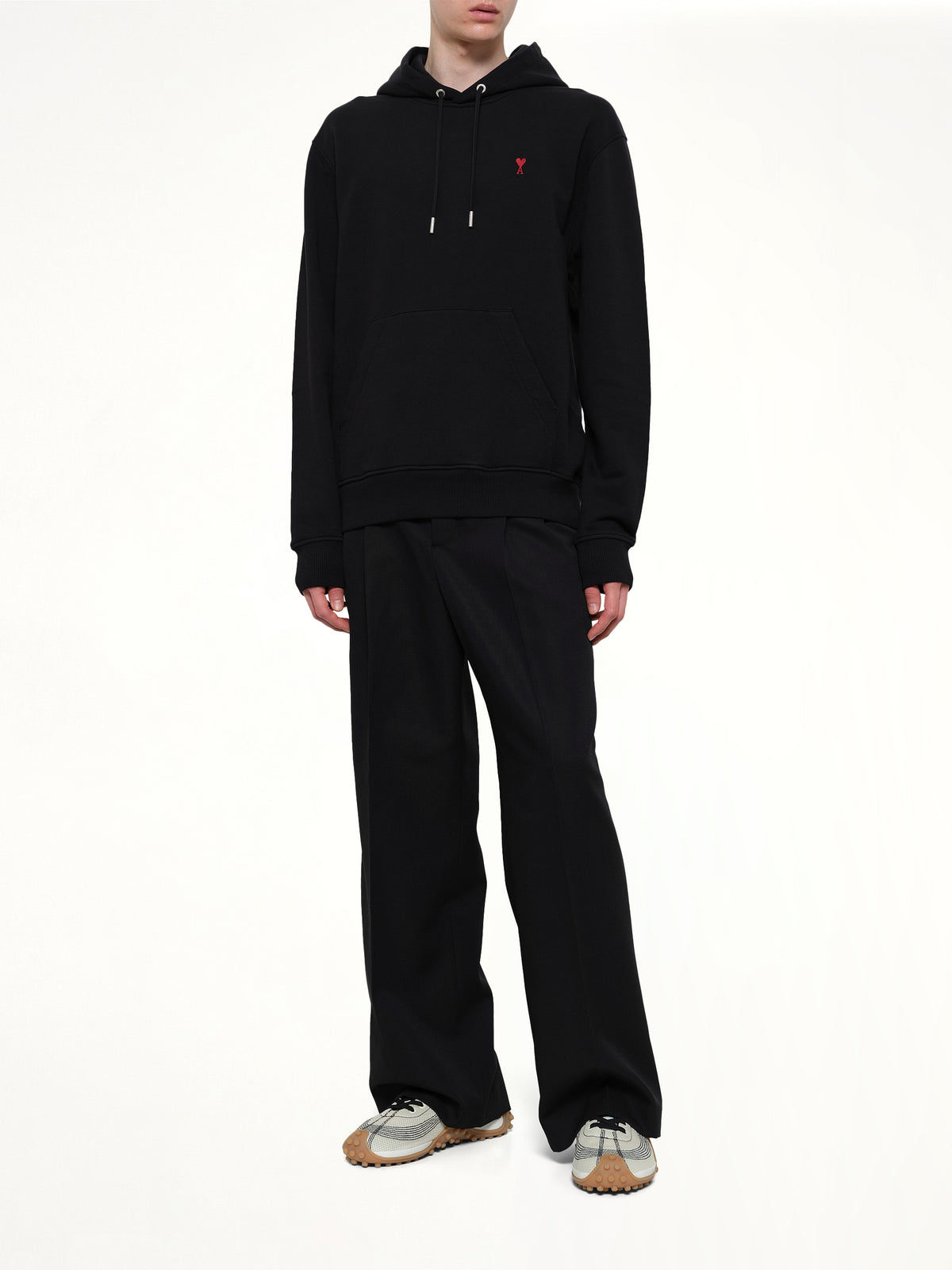 Ami De Coeur Hoodie in Black/Red
