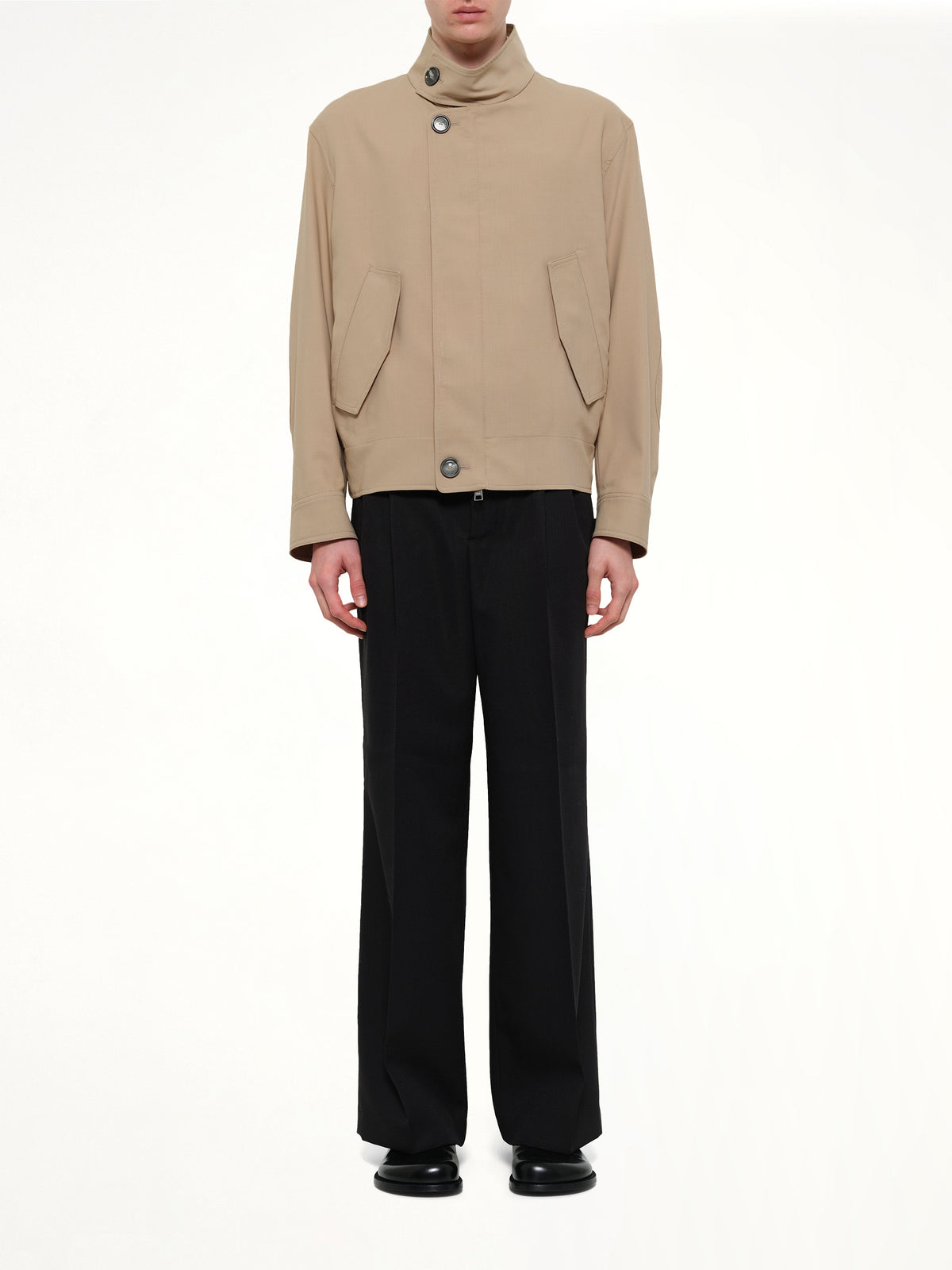 Harrington Jacket in Beige Taupe