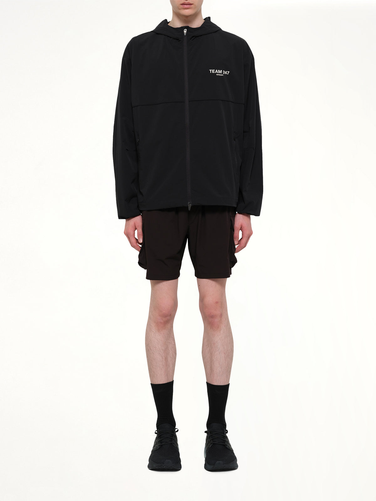 Team 247 Track Jacket in Jet Black