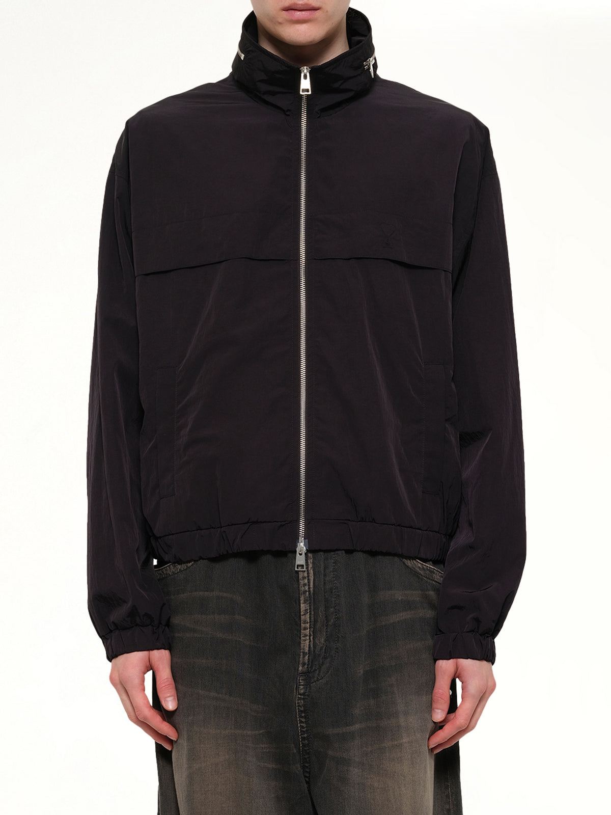 Windbreaker with Embossed ADC in Black