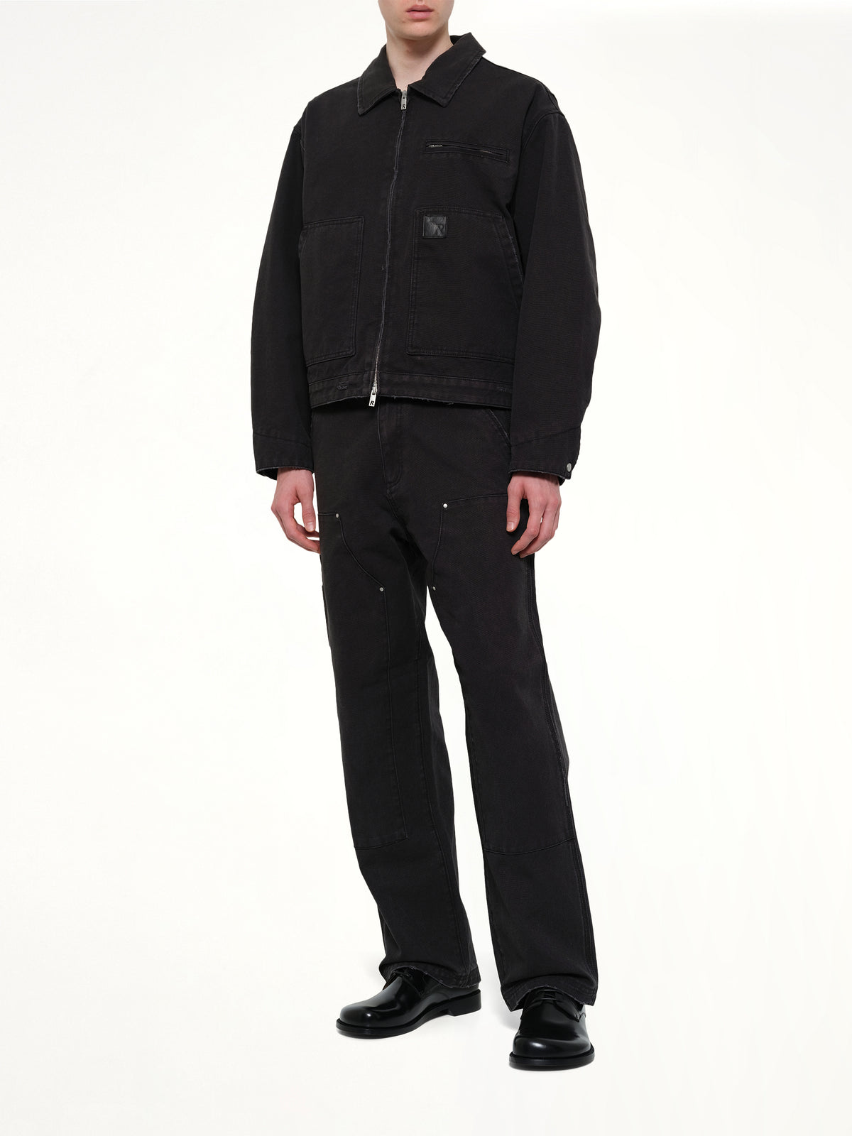 Worker Jacket in Washed Black