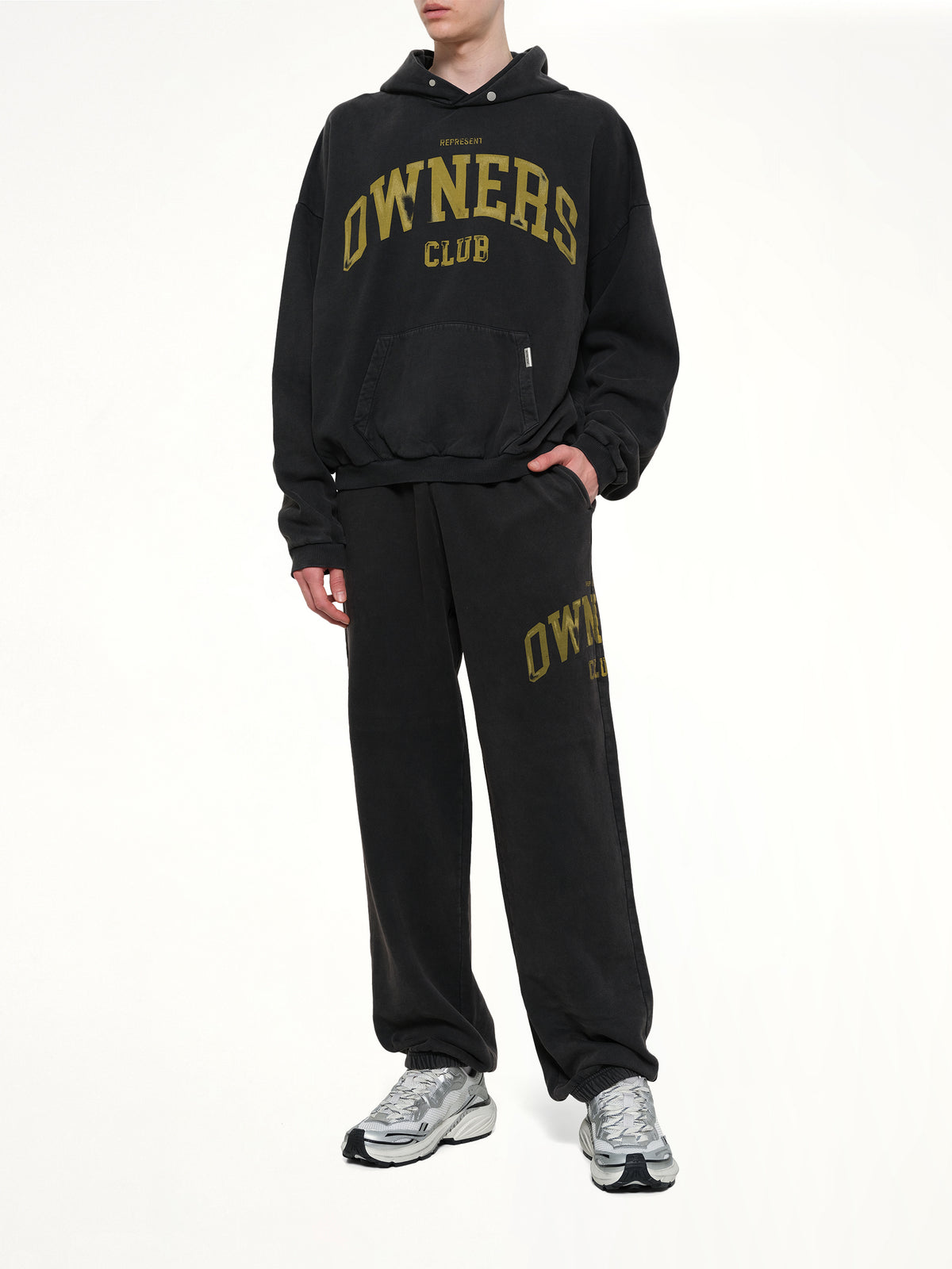 Represent Owners Club Sweatpant in Faded Black