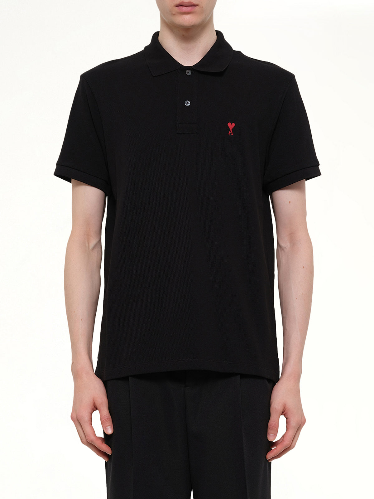Ami De Coeur Polo in Black/Red