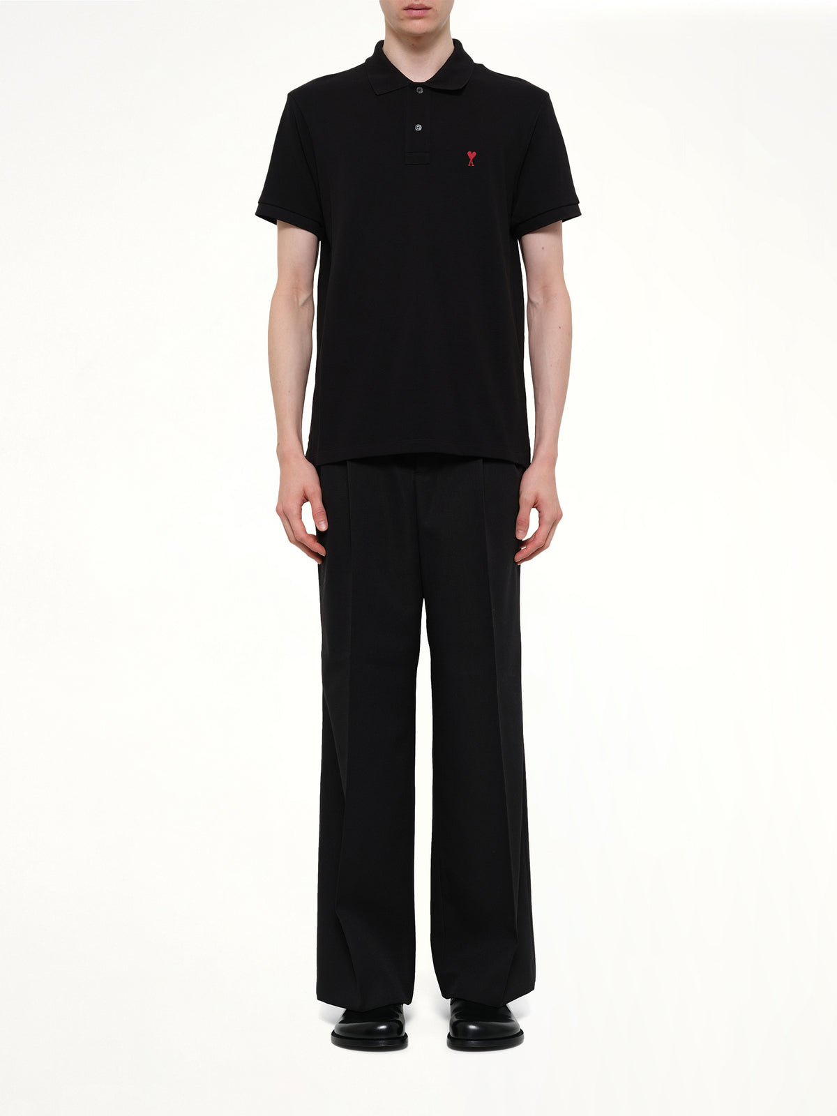 Ami De Coeur Polo in Black/Red
