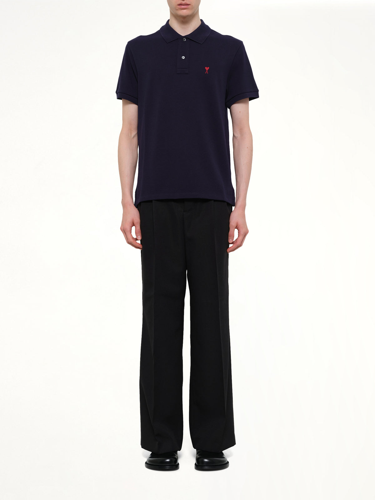 Ami De Coeur Polo in Navy/Red