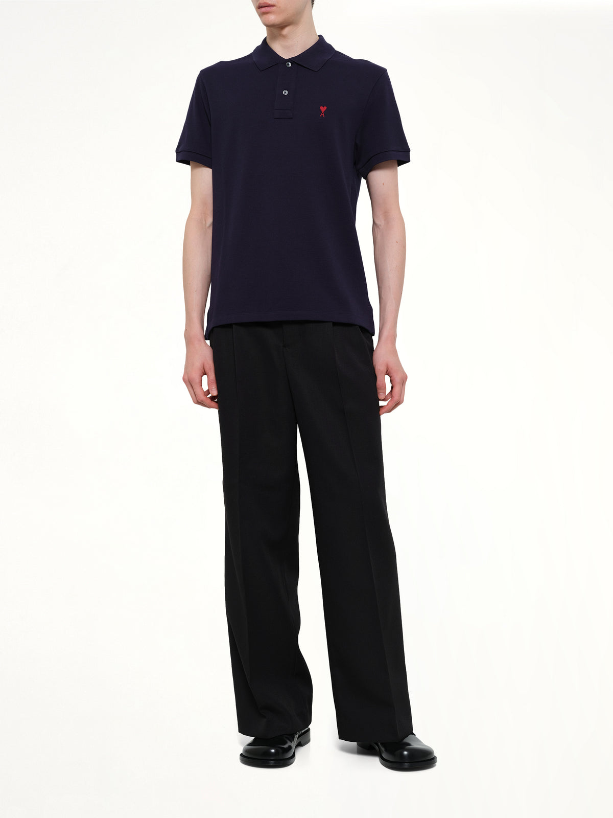 Ami De Coeur Polo in Navy/Red