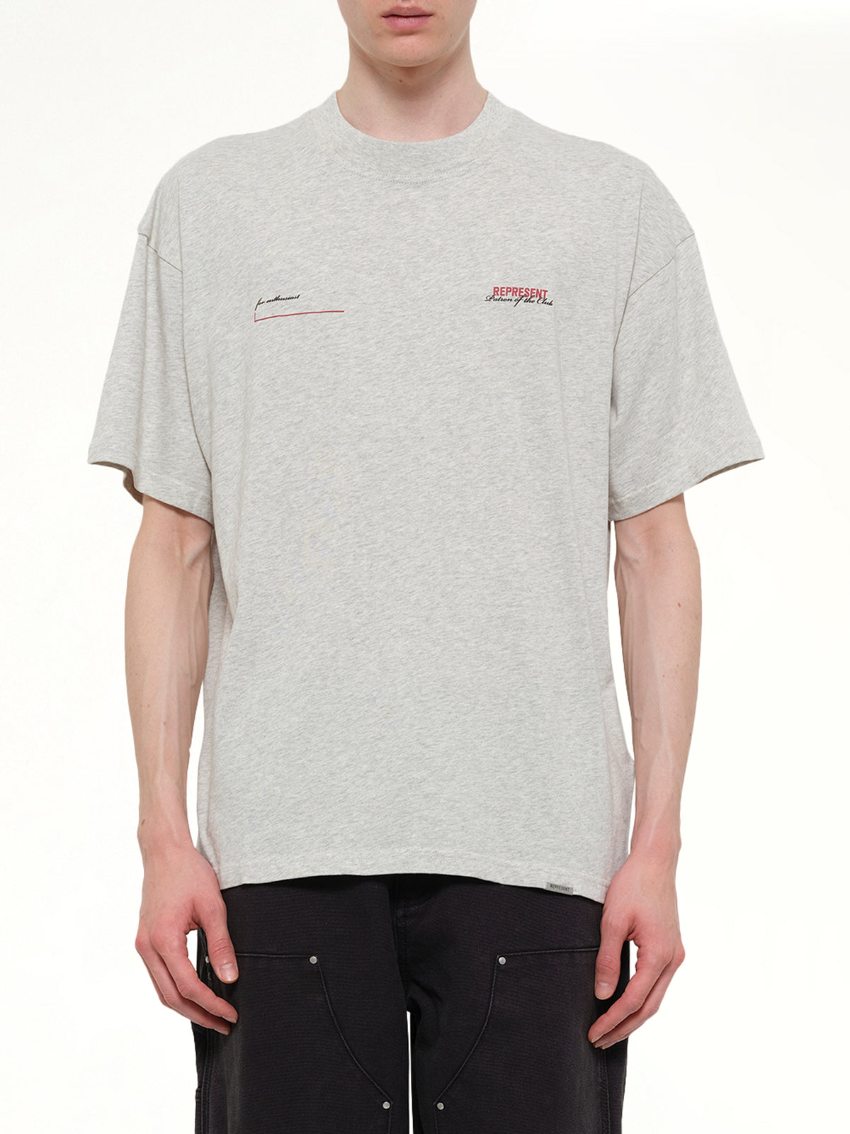 Patron of The Club T-Shirt in Cream Marl