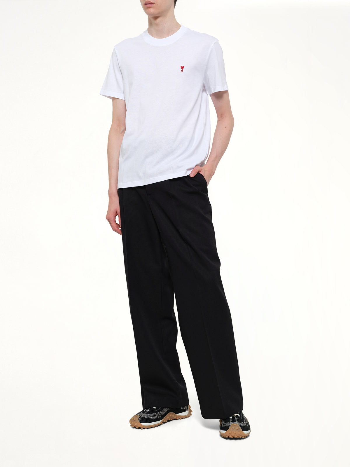 Ami De Coeur T-Shirt in White/Red